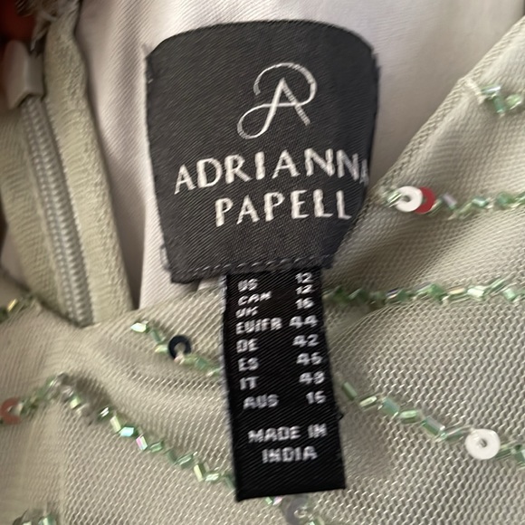 Adrianne Papell Beaded Mint Ball Gown size 12 - Picture 5 of 8